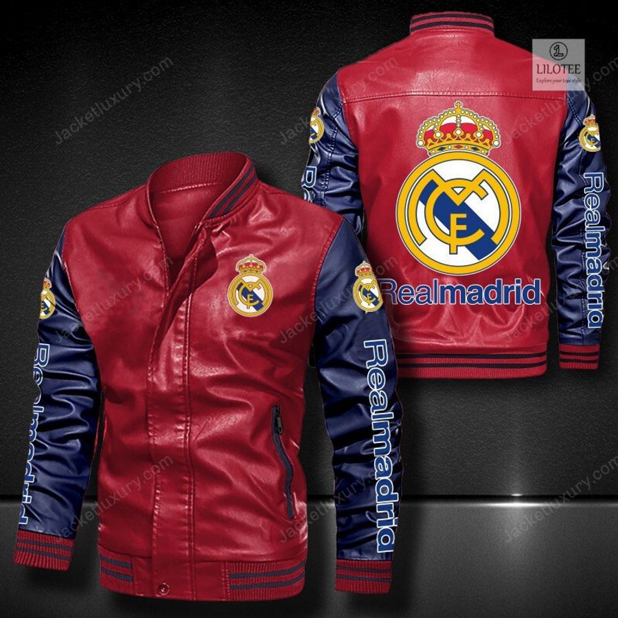 Real Madrid C.F. Bomber Leather Jacket 10