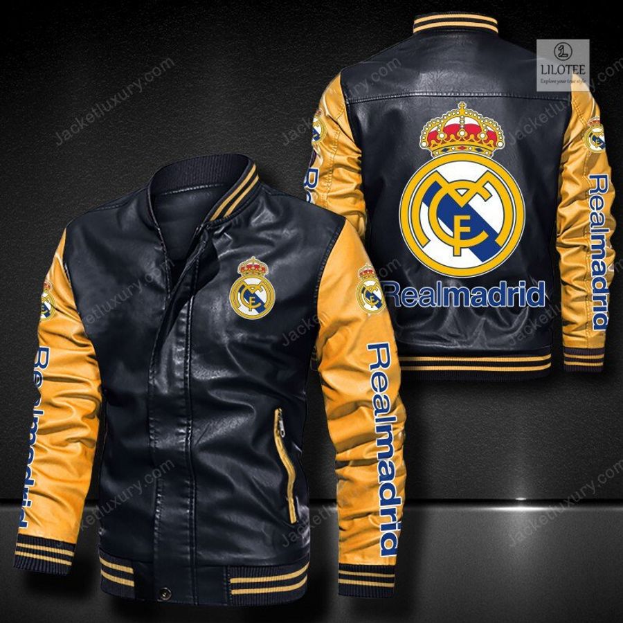 Real Madrid C.F. Bomber Leather Jacket 11