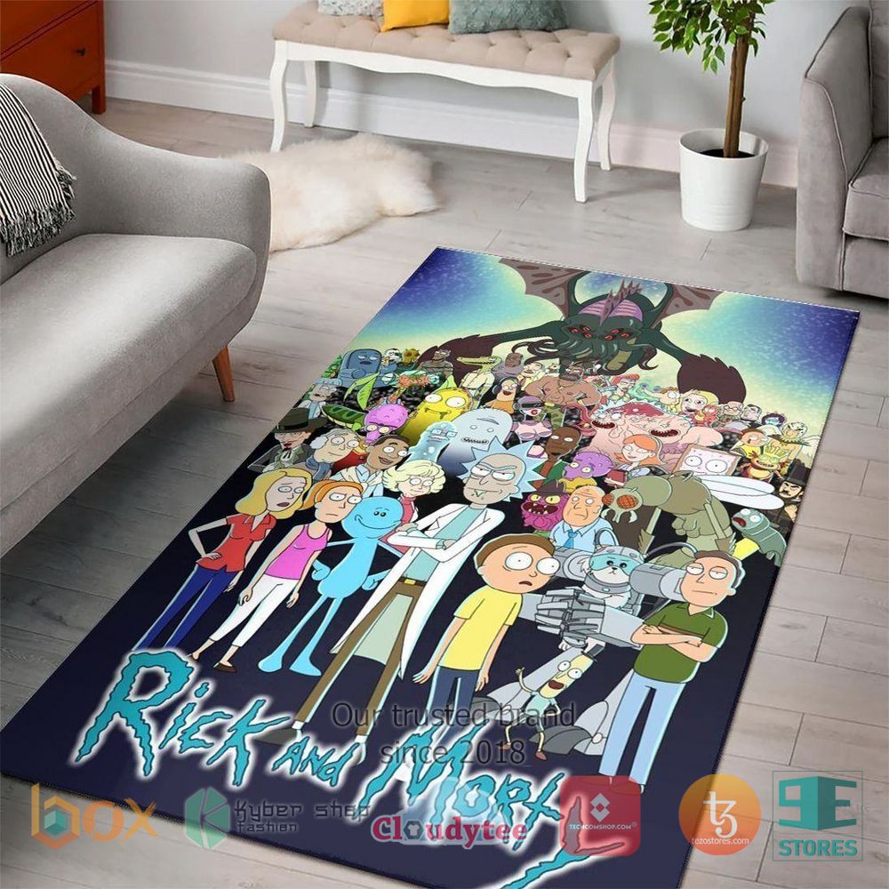 HOT Rick And Morty Character surrounded Rug 5