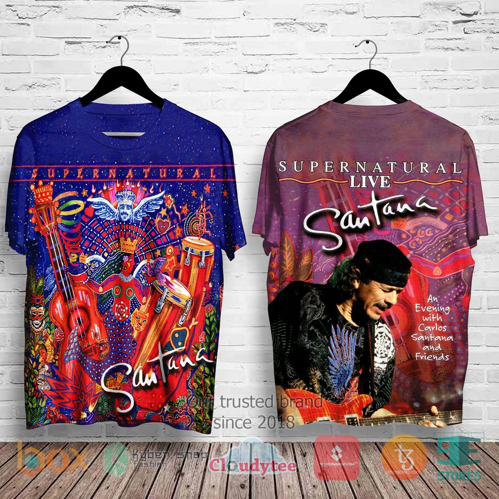 HOT Santana Supernatural Live Album 3D Shirt 3