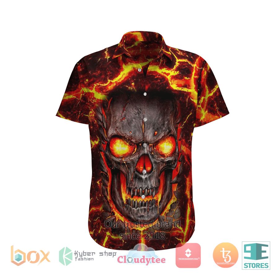 BEST Skull Fire Lovers Hawaii Shirt 8