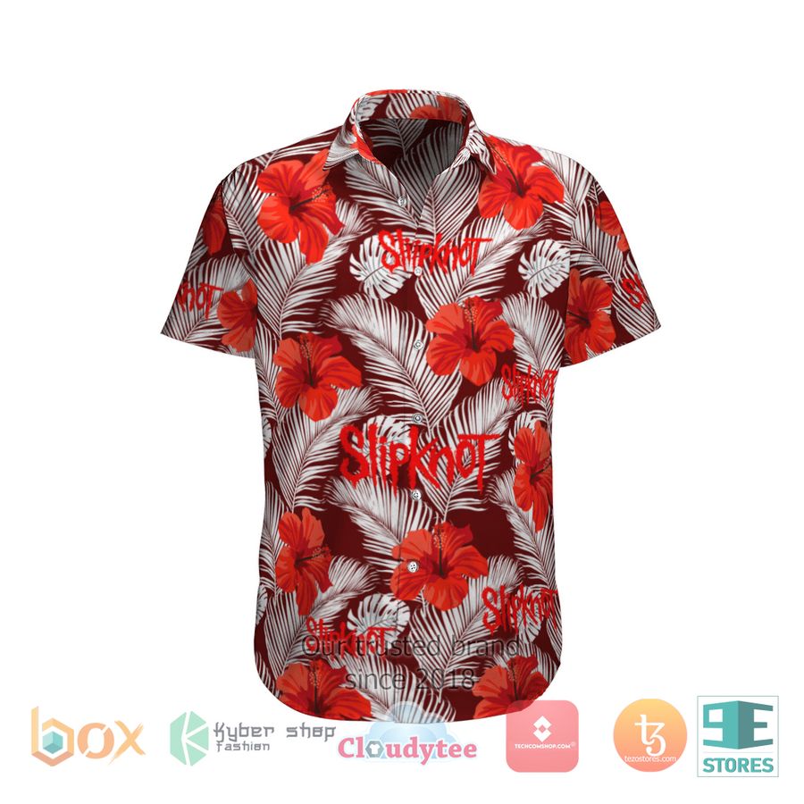 BEST Slipknot Hibiscus Fashion Red Hawaii Shirt 7