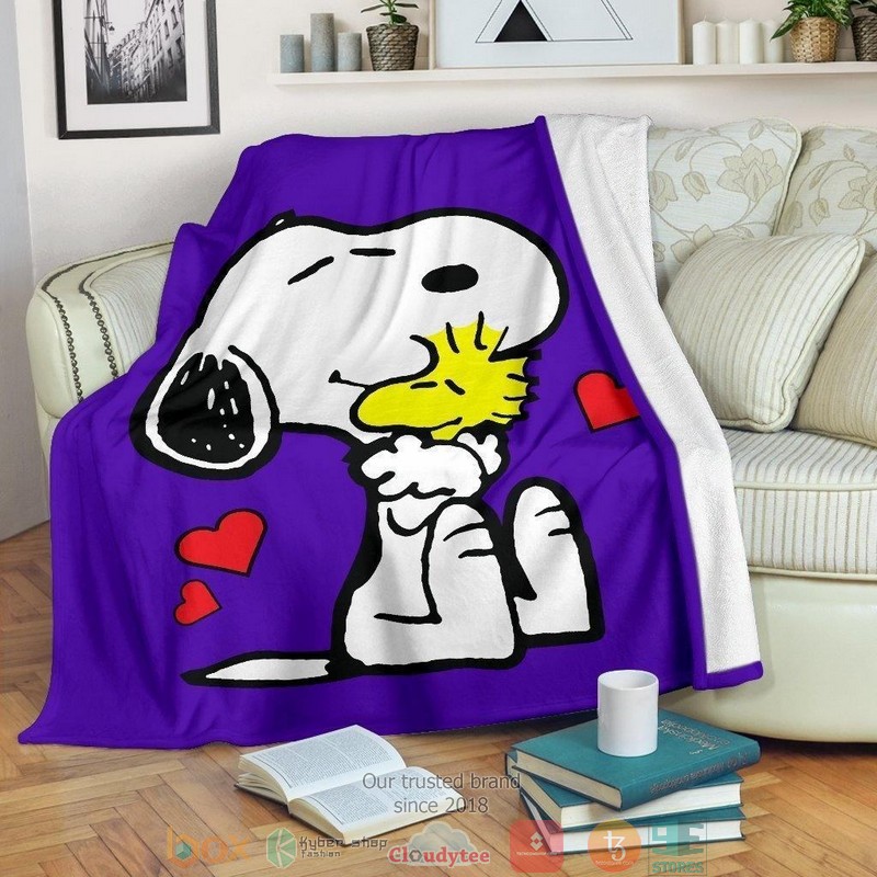 HOT Snoopy and Woodstock Blanket 9