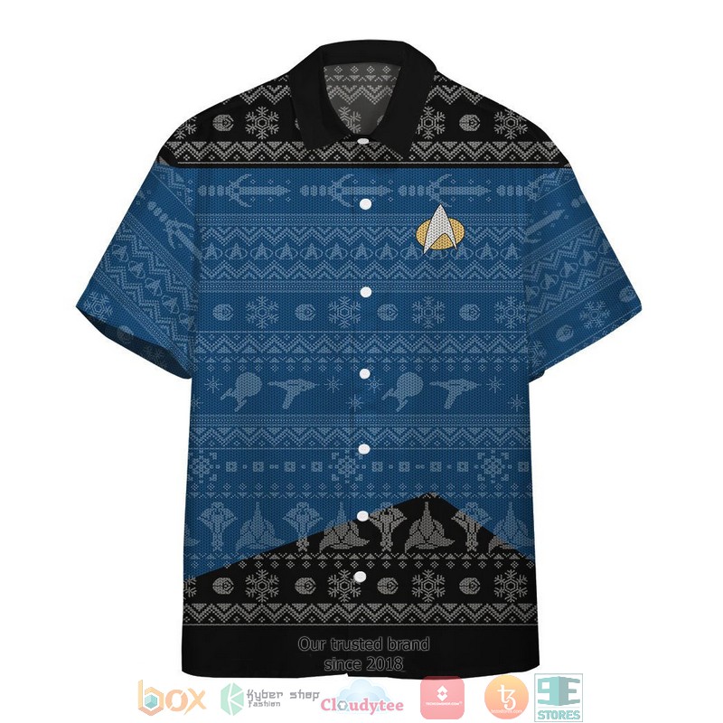 HOT Star Trek The Next Generation 1987 Blue Ugly Christmas Hawaiian Shirt 8