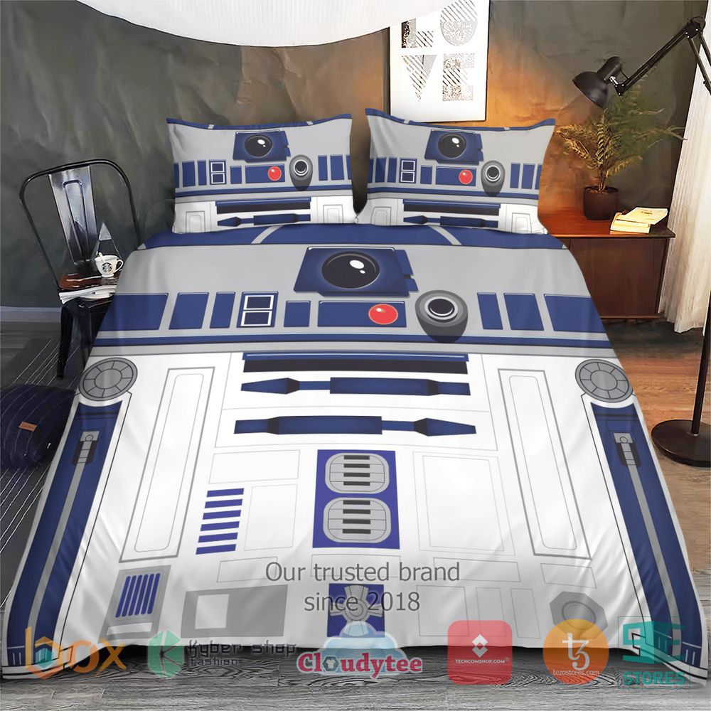 HOT Star Wars Control Panel Blue White Cover Bedding Set 4