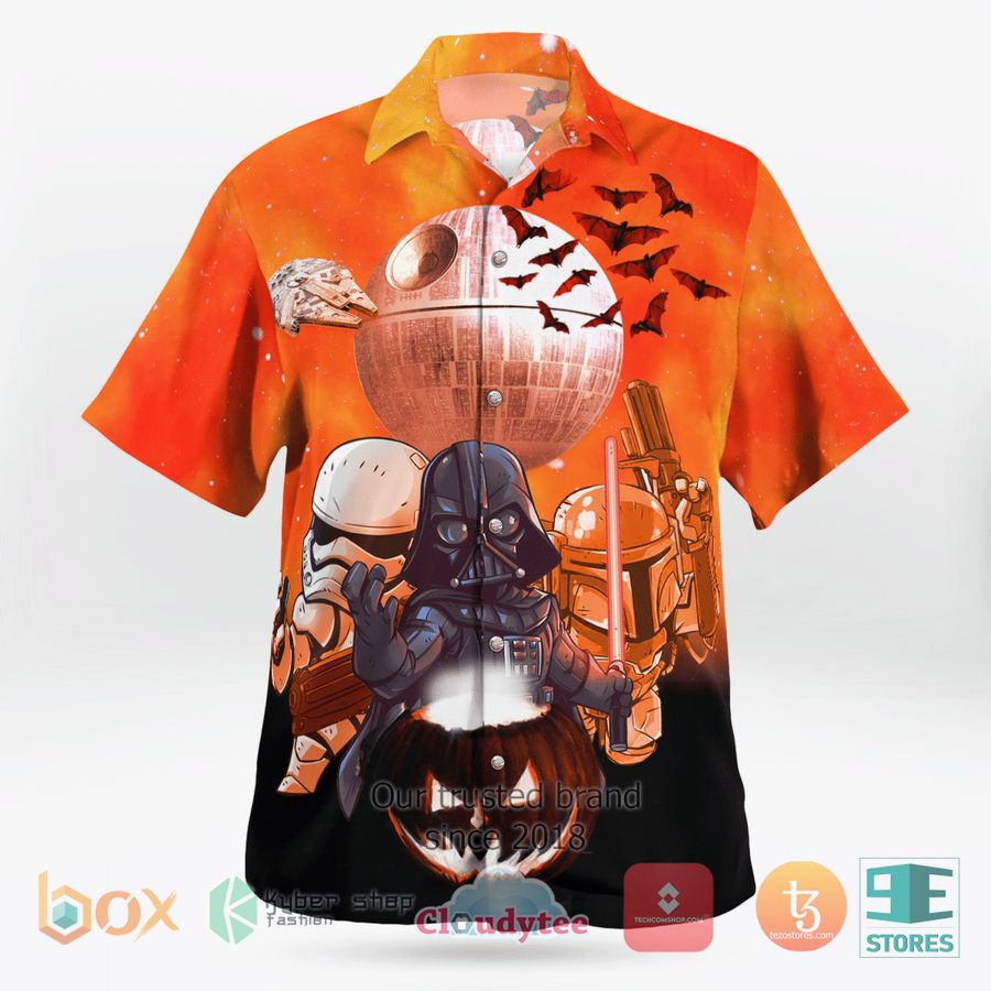 BEST Star Wars Darth Vader Boba Fett Stormtrooper Halloween Night Hawaii Shirt 2