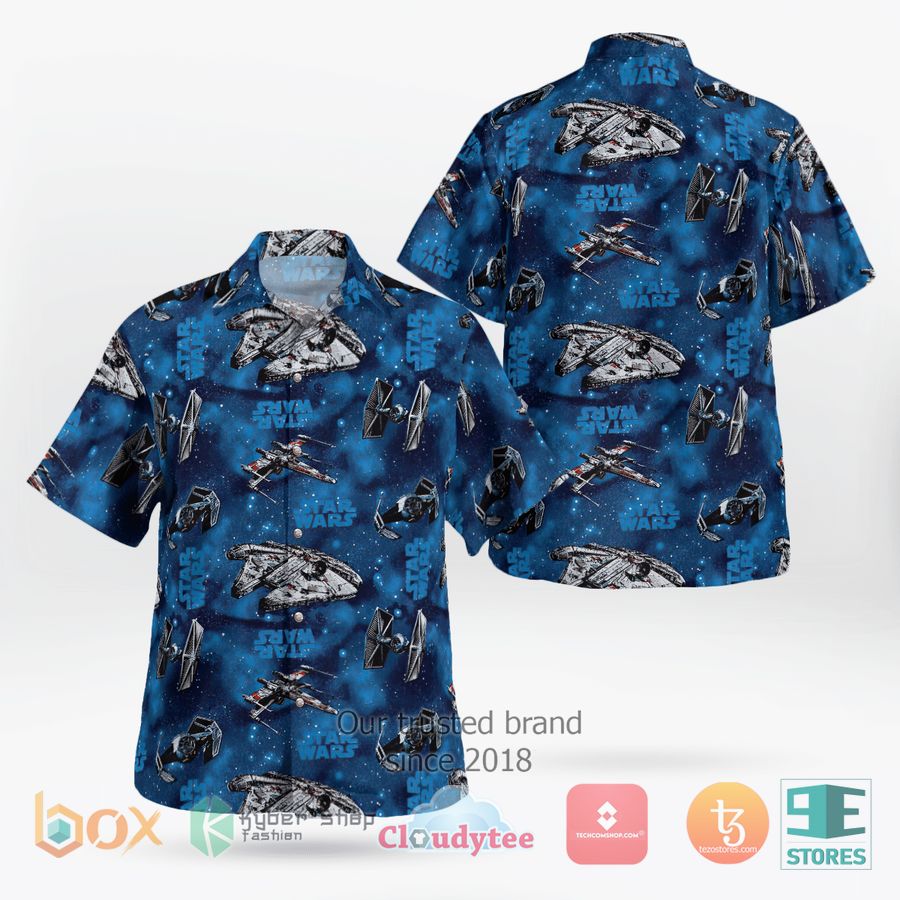 BEST Star Wars Spaceships Blue Hawaii Shirt 8