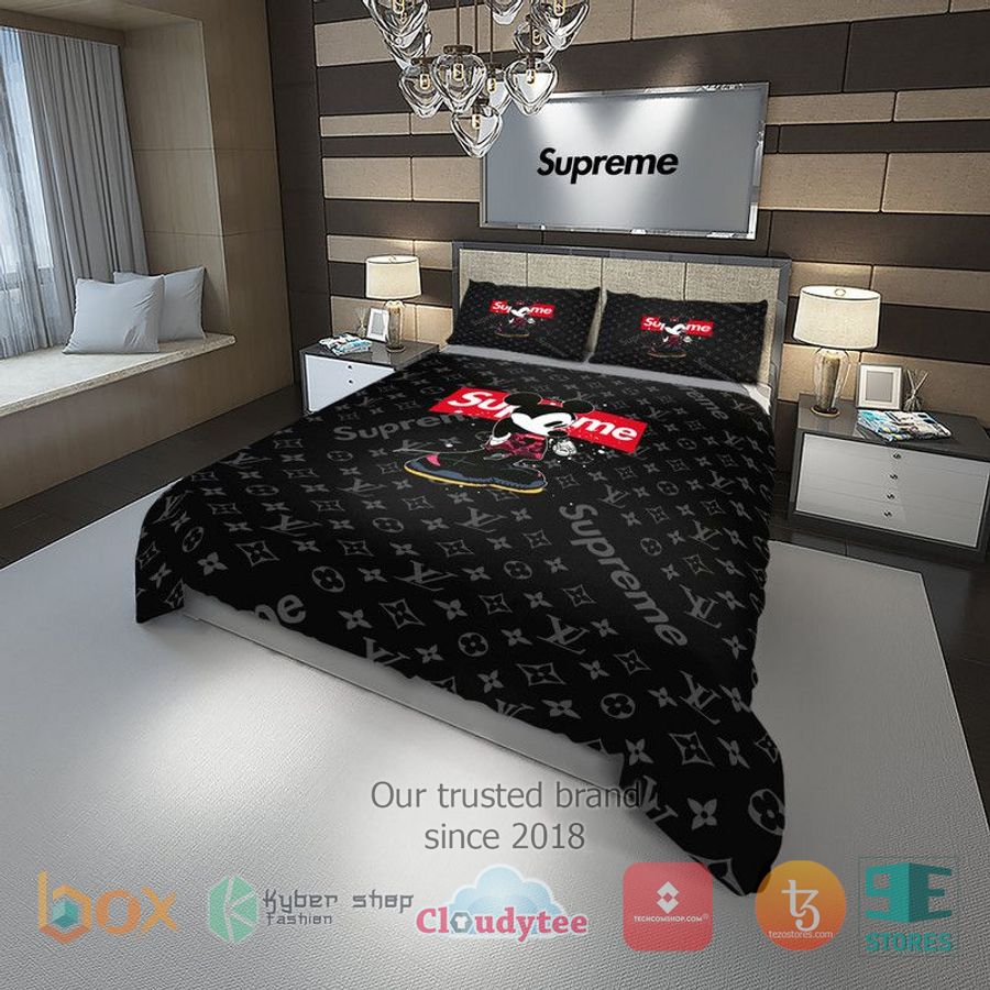 BEST Supreme LV Mickey Mouse Cover Bedding Set 2