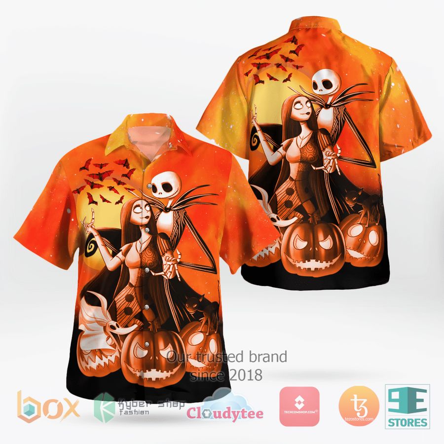 BEST The Nightmare Jack Skellington and Sally The Couple Halloween Night Hawaii Shirt 8