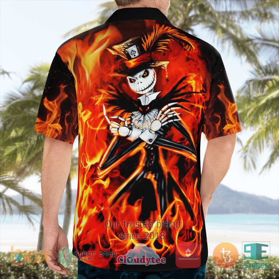 BEST The Nightmare Jack Skellington Fire Hawaii Shirt 4