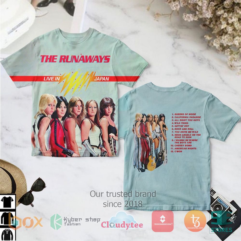 HOT The Runaways Live In Japan T-Shirt 2
