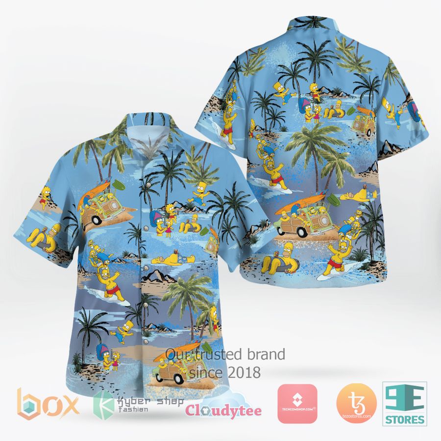 BEST The Simpsons Family On The Beach Hawaii Shirt 8