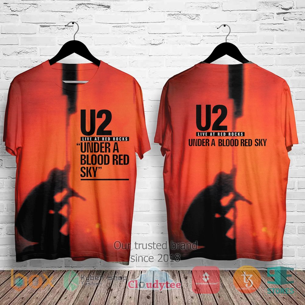 HOT U2 Live at Red Rocks Under a Blood Red Sky Album 3D Shirt 3