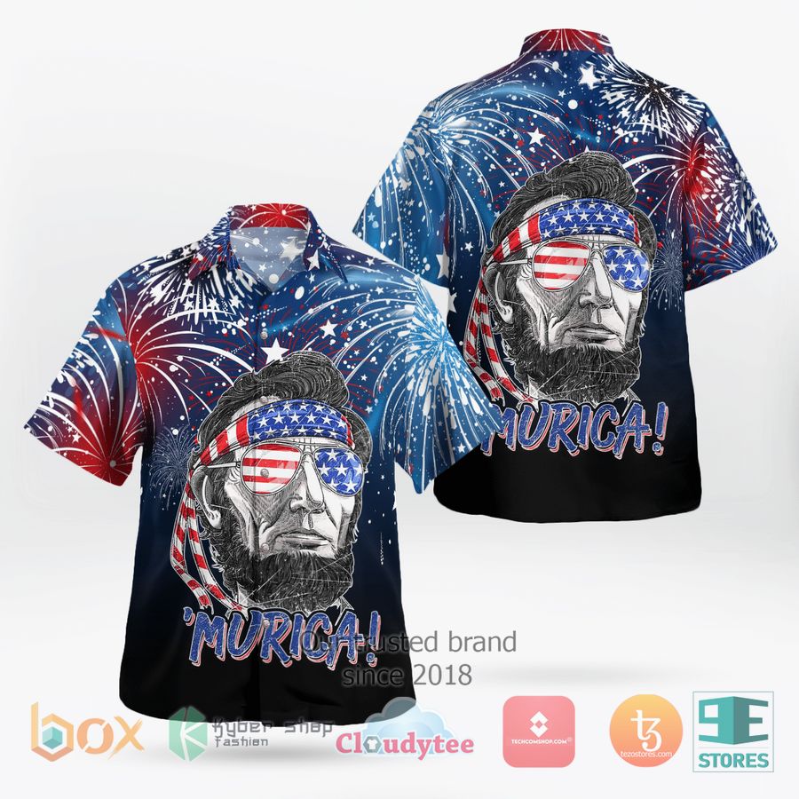 HOT US Flag Murica Independence Day Hawaiian Shirt 8