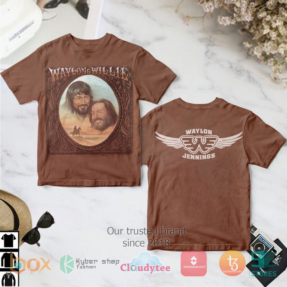 HOT Waylon and Willie Just Two 3D over printed Shirt 2