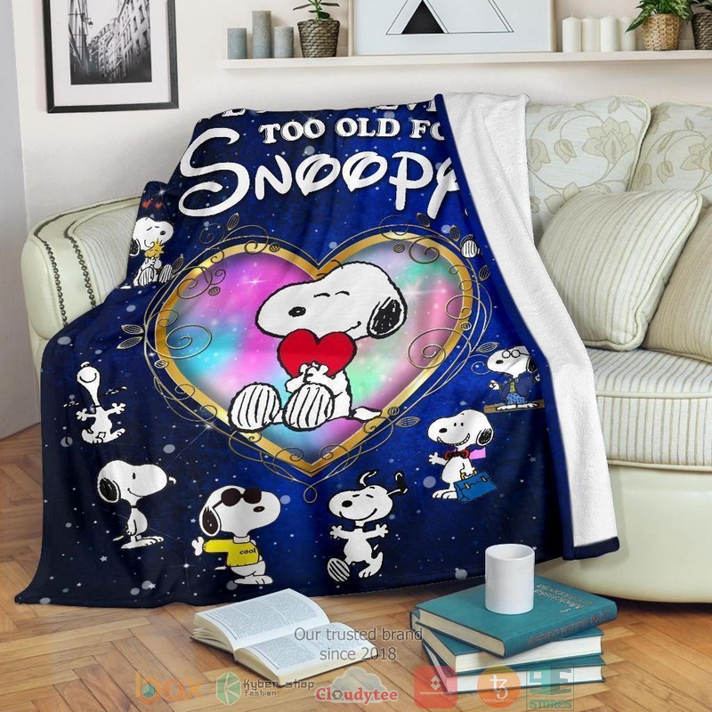 HOT We Are Never Too Old Snoopy Blanket 9