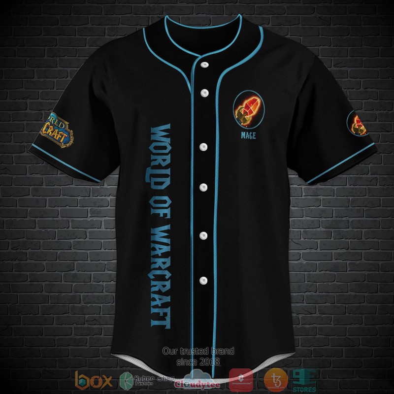 HOT World Of Warcraft Mage Black Baseball Shirt 4