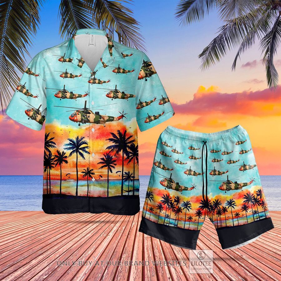Belgian Air Force Westland Sea King Mk48 Sunset coconut Hawaiian Shirt, Beach Shorts 13