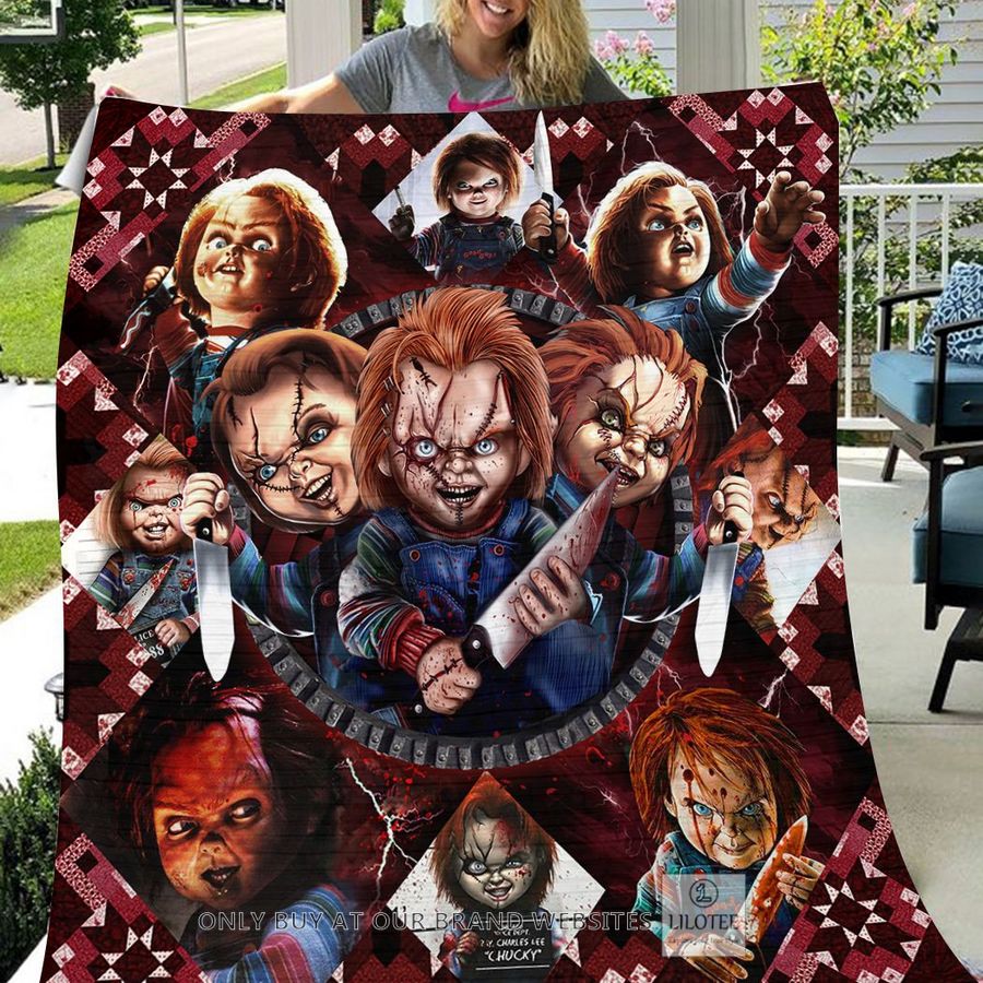 Chucky killer horror face Quilt 3