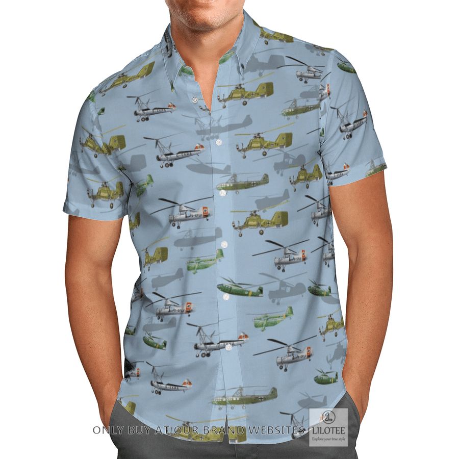 German Helicopter World War 2 Hawaiian Shirt, Beach Shorts 29
