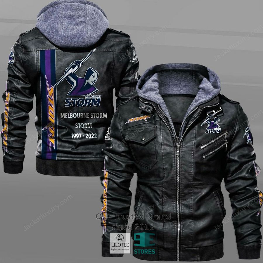 Melbourne Storm 1997 2022 Leather Jacket 4