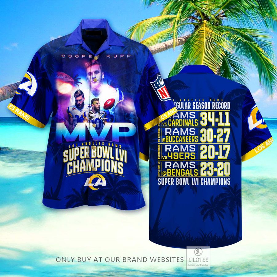 Premium Cooper Kupp Mvp Lars 12 NFL Super Bowl 3D La Hawaiin Shirt 2