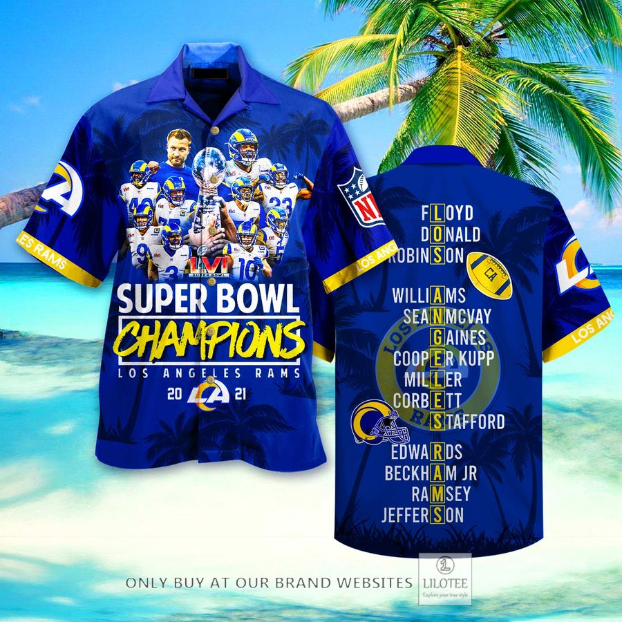 Premium Lars 3 NFL Super Bowl 3D La Hawaiian Shirt 2