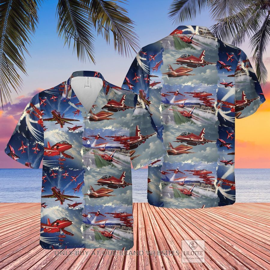 RAF Red Arrows Air Show Hawaiian Shirt, Beach Shorts 9