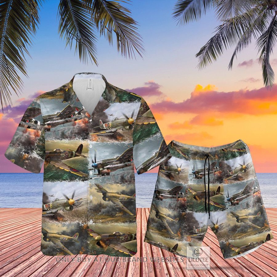 Royal Air Force Hawker Typhoon Hawaiian Shirt, Beach Shorts 28
