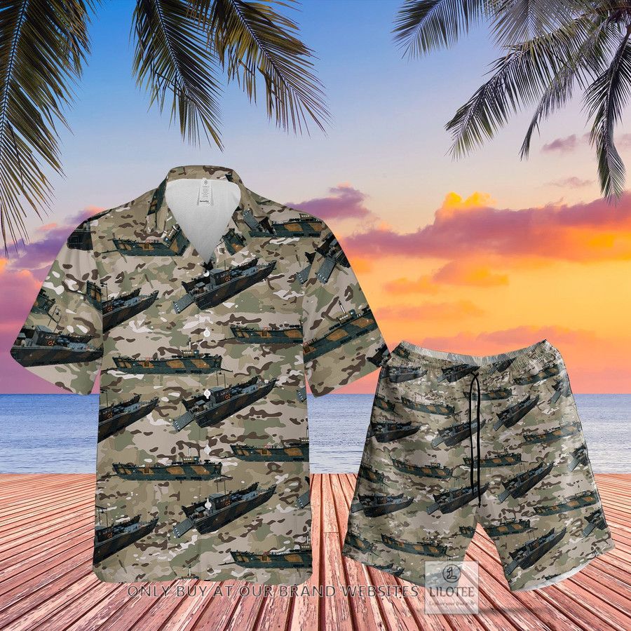 Royal Marines LCU Mk 10 Hawaiian Shirt, Beach Shorts 28