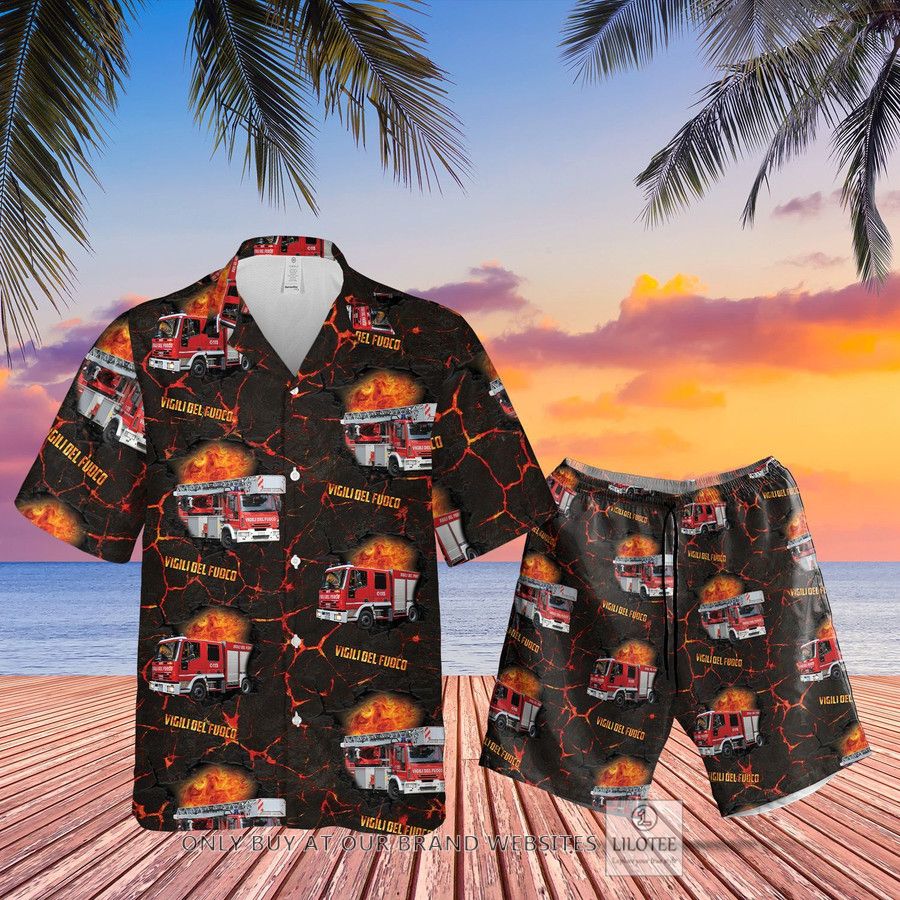 Vigili del Fuoco Hawaiian Shirt, Beach Shorts 13