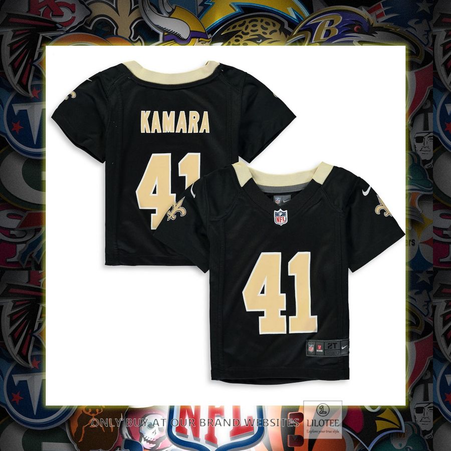 Alvin Kamara New Orleans Saints Nike Toddler Player Game Black Football Jersey 6