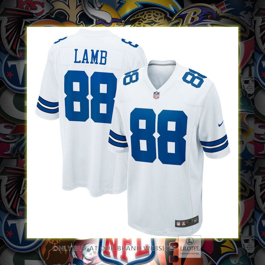 Ceedee Lamb Dallas Cowboys Nike Game Team White Football Jersey 7