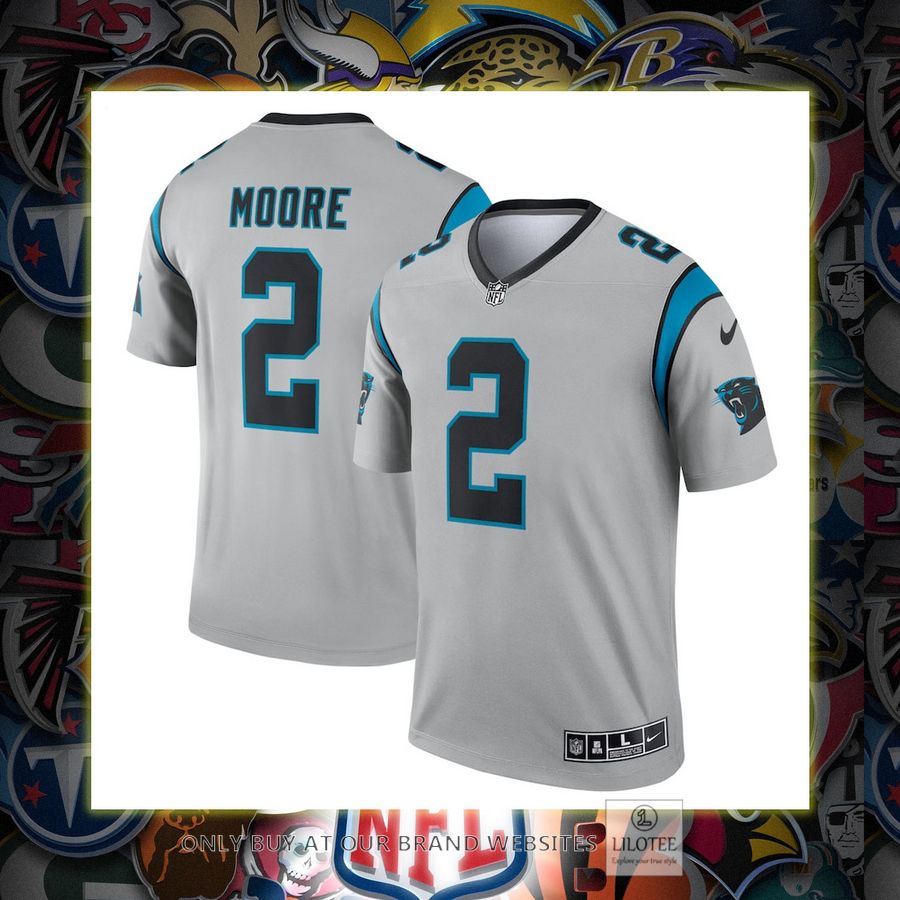 D.J. Moore Carolina Panthers Nike Inverted Legend Silver Football Jersey 6