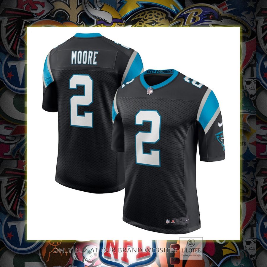 D.J. Moore Carolina Panthers Nike Vapor Black Football Jersey 7