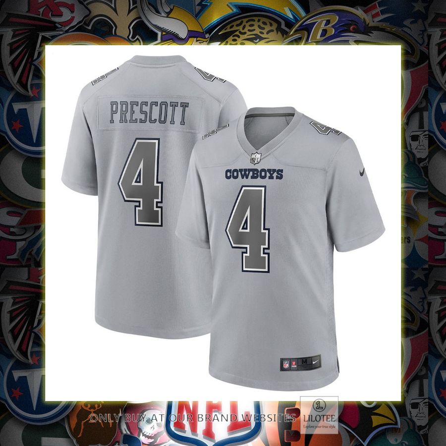 Dak Prescott Dallas Cowboys Nike Atmosphere Fashion Gray Football Jersey 6