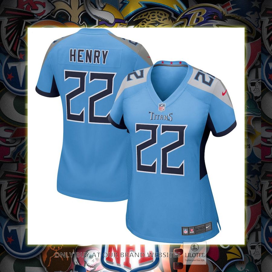 Derrick Henry Tennessee Titans Nike Women's Light Blue Football Jersey 6
