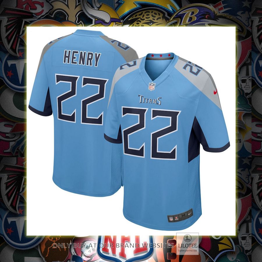 Derrick Henry Tennessee Titans Nike Youth Game Light Blue Football Jersey 6