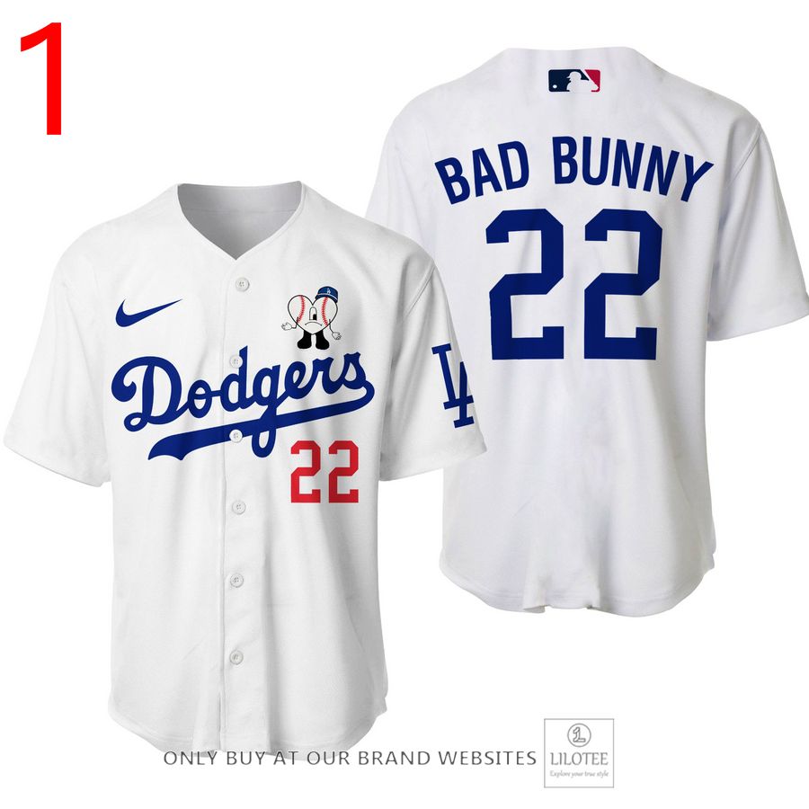 Dodgers Bad Bunny 22 Baseball Jersey 2
