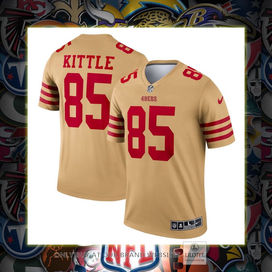 George Kittle San Francisco 49ers Nike Inverted Legend Gold Football Jersey 6
