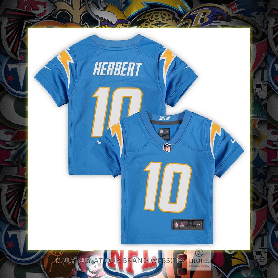 Justin Herbert Los Angeles Chargers Nike Toddler Game Powder Blue Football Jersey 7