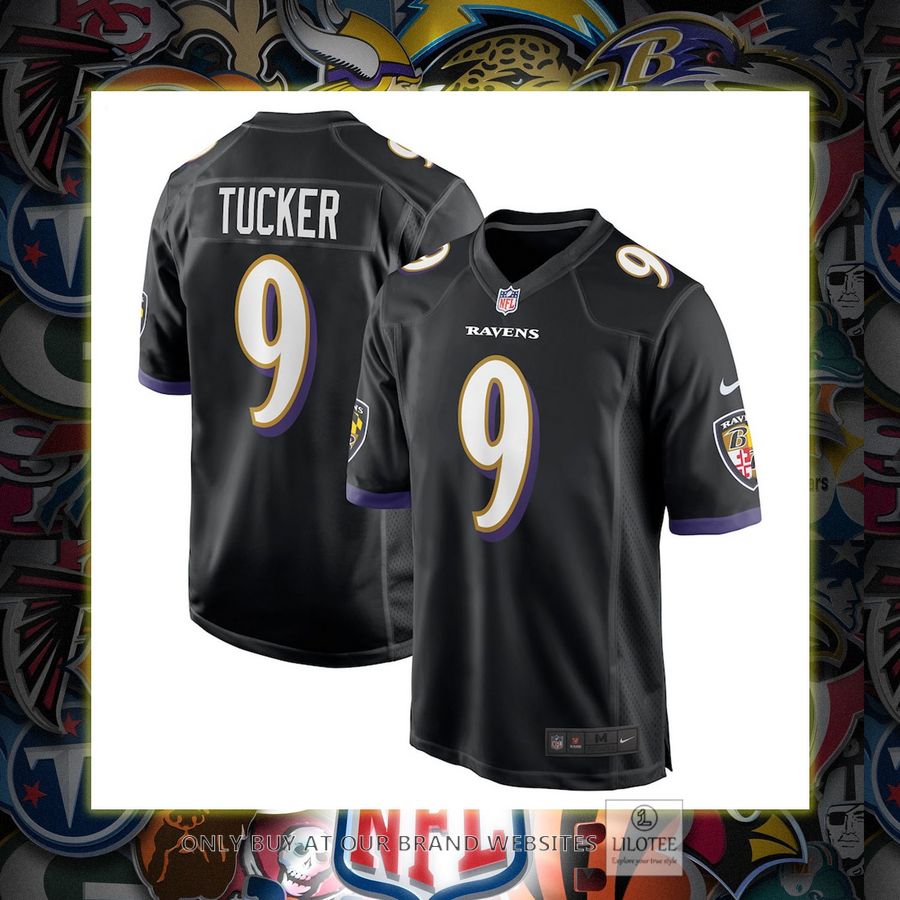 Justin Tucker Baltimore Ravens Nike Black Football Jersey 7