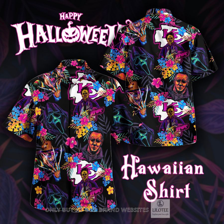 Kansas City Chiefs Horror Character Halloween Hawaiian Shirt 3