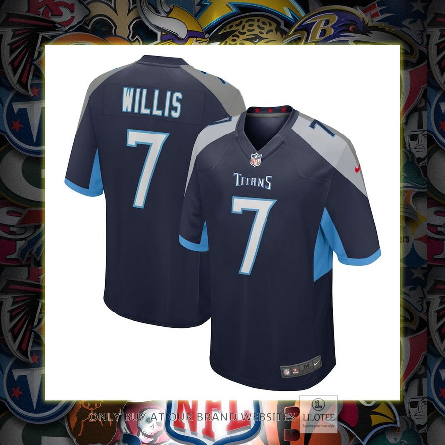 Malik Willis Tennessee Titans Nike 2022 NFL Draft Pick Navy Football Jersey 7