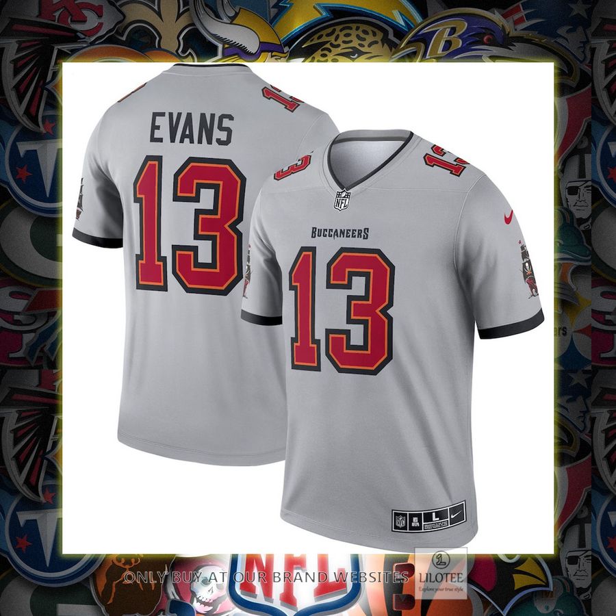Mike Evans Tampa Bay Buccaneers Nike Inverted Legend Gray Football Jersey 6