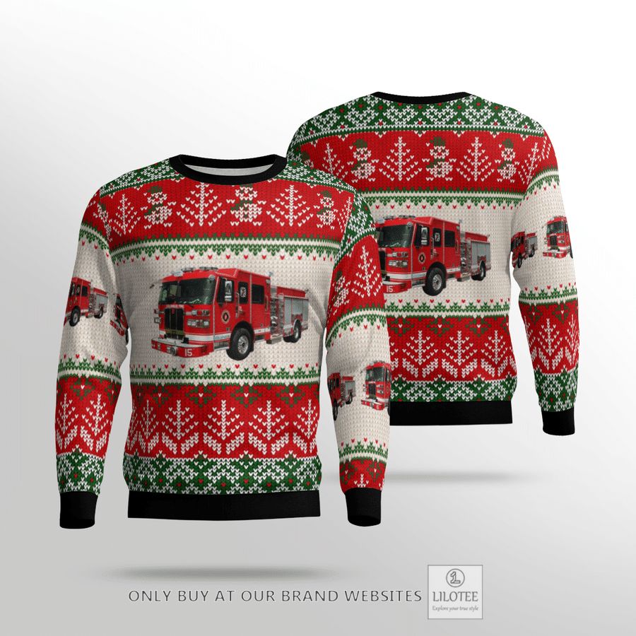 Ohio Columbus Division Of Fire Snowman Sweater 12