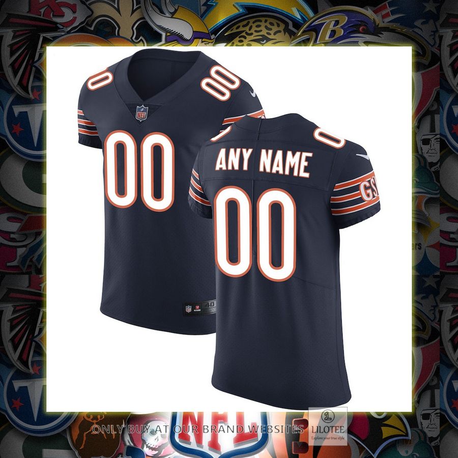 Personalized Chicago Bears Nike Vapor Untouchable Elite Navy Football Jersey 6