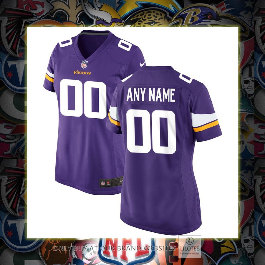 Personalized Minnesota Vikings Nike Womens Game Purple Football Jersey 7