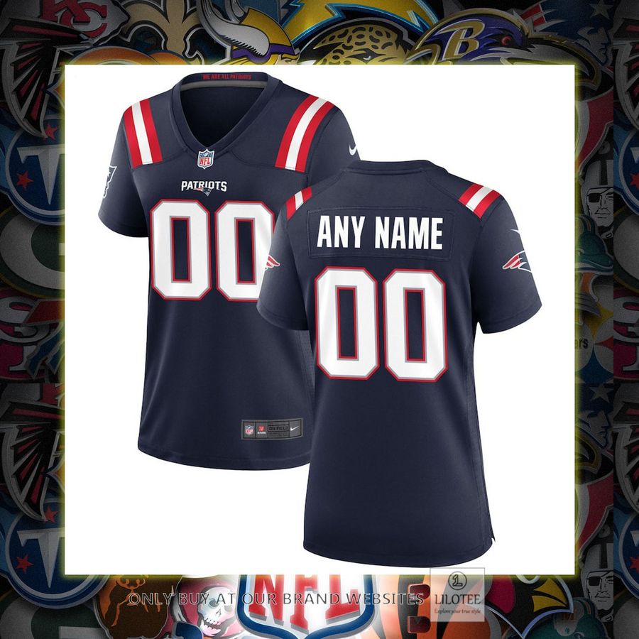 Personalized New England Patriots Nike Womens Game Navy Football Jersey 6