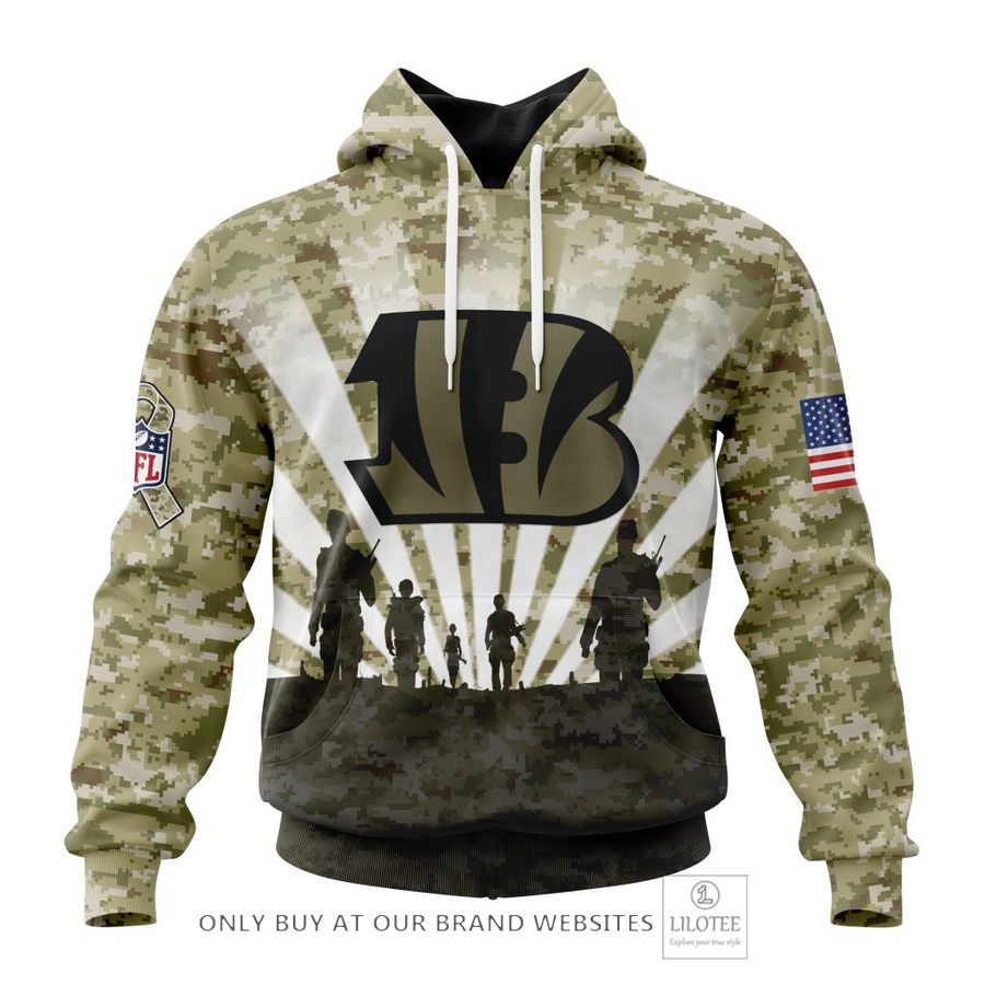 Personalized NFL Cincinnati Bengals Salute To Service Honor Veterans And Their Families 3D Shirt, Hoodie 18